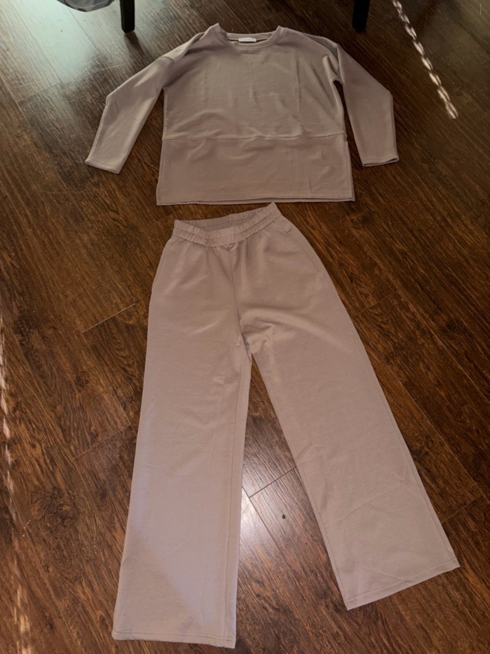 Zenana Outfitters Women's Two-Piece Pajama Set - Taupe